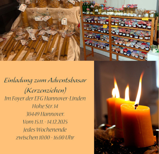 EFG Linden Adventsbasar 2025 Einladung